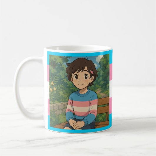 Transgender Flagge | LGBTQIA+ Kaffeetasse (Links)