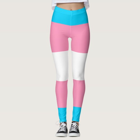 Transgender-Flagge | LGBTQIA+ Leggings (Vorderseite)