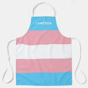 Transgender-Flagge monogrammiert Schürze