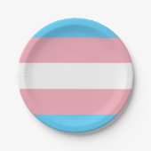 Transgender Flagge Pappteller (Vorderseite)