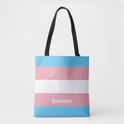 Transgender-Flagge | personalisiert Tasche (Vorderseite)
