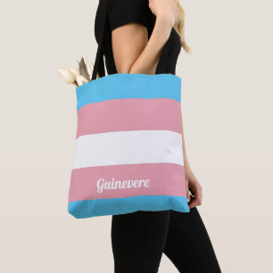 Transgender-Flagge personalisiert Tasche