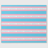 Transgender-Flagge Personalisierter Geburtstag Geschenkpapier (Flach)