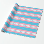 Transgender-Flagge Personalisierter Geburtstag Geschenkpapier (Ungerollt)