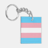Transgender-Flagge Schlüsselanhänger (Vorderseite links)