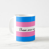 Transgender-Flaggen-Tasse Kaffeetasse (Vorderseite Links)