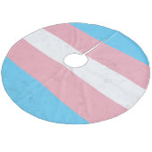 Transgender Fleece Weihnachtsbaumdecke (Schrägansicht)