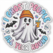 Transgender Funny Halloween - I Ghost People Aufkleber (Vorderseite)