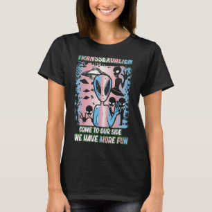 Transgender Genderqueer Trans Flag für eine Alien T-Shirt