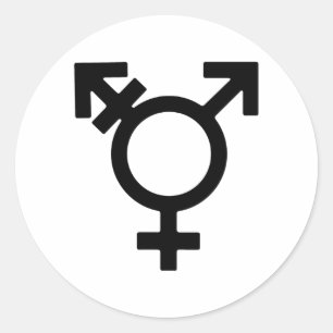 Transgender Geschlechtssymbol Runder Aufkleber