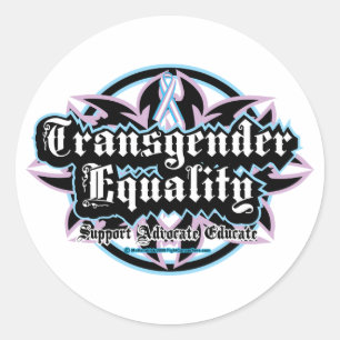 Transgender-Gleichheit Stammes- Runder Aufkleber