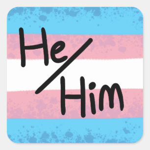 Transgender He/ihn Pronomen Aufkleber