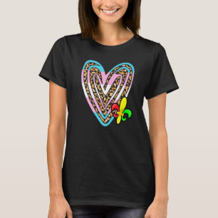 Transgender Heart Lgbt Q Niedlich Leopard Print Tr T-Shirt