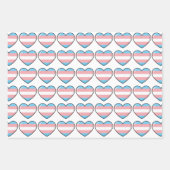  Transgender Hearts, Rainbows and Flag Birthday Geschenkpapier Set (Vorderseite 2)