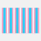  Transgender Hearts, Rainbows and Flag Birthday Geschenkpapier Set (Vorderseite)