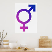 Transgender Hermaphrodite Gender Prix Symbol Poster (Küche)