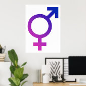 Transgender Hermaphrodite Gender Prix Symbol Poster (Heimbüro)