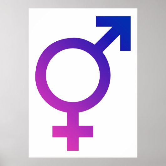 Transgender Hermaphrodite Gender Prix Symbol Poster (Vorne)