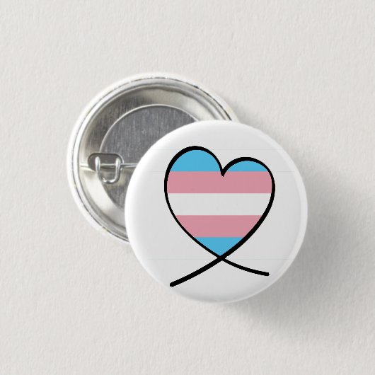 Transgender-Herz Button (Vorne & Hinten)
