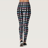 Transgender-Herzen-Muster Leggings (Rückseite)