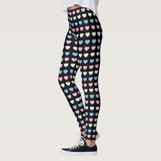 Transgender-Herzen-Muster Leggings (Links)