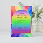 Transgender-Hochzeit RSVP Karte (Stehend Vorderseite)