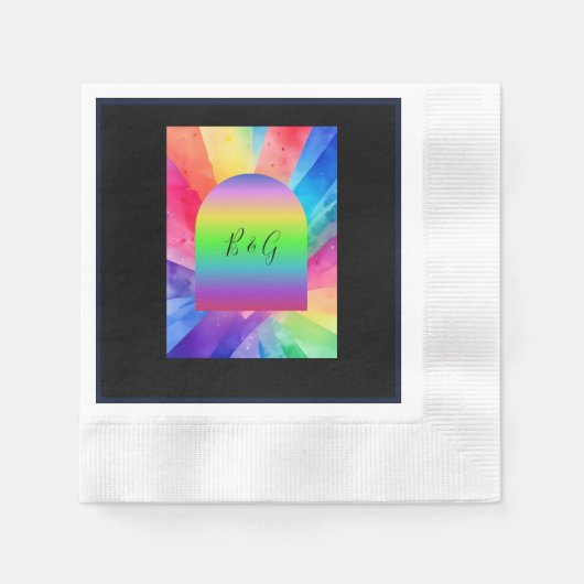 Transgender-Hochzeit Serviette (Vorderseite)