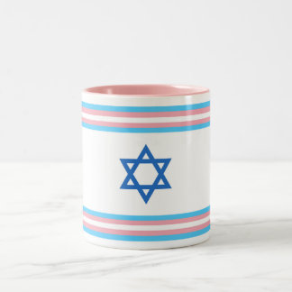 Transgender Israel Pride Flag Zweifarbige Tasse