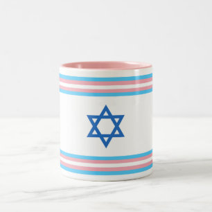 Transgender Israel Pride Flagge Zweifarbige Tasse