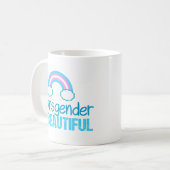 Transgender ist ein schöner Regenbogen Kaffeetasse (Vorderseite Links)
