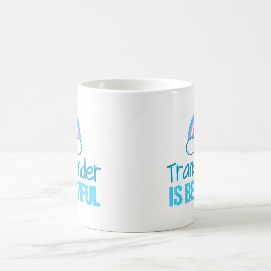 Transgender ist ein schöner Regenbogen Kaffeetasse (Mittel)