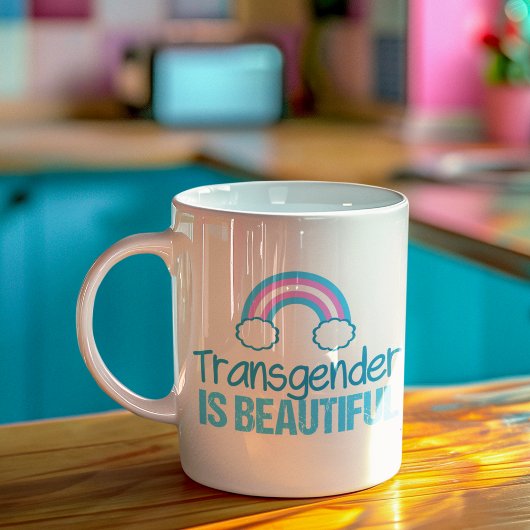 Transgender ist ein schöner Regenbogen Kaffeetasse