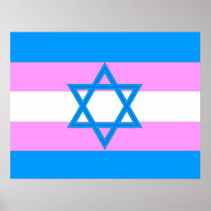 Transgender-jüdische Stolz-Flagge Poster