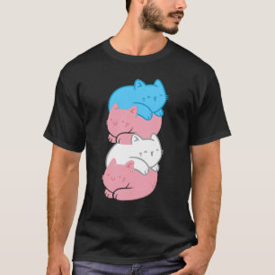 Transgender-Katzen Lgbtq Leben Transsexuelle Flagg T-Shirt