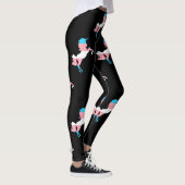 Transgender-LGBT-Einfarben-Flag-Streifen Leggings (Rechts)