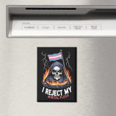 Transgender-LGBT-Stolz Ich lehne mein sterbliches  Magnet (In Situ (Geschirrspüler))