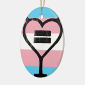 Transgender-Liebe Keramik Ornament (Links)