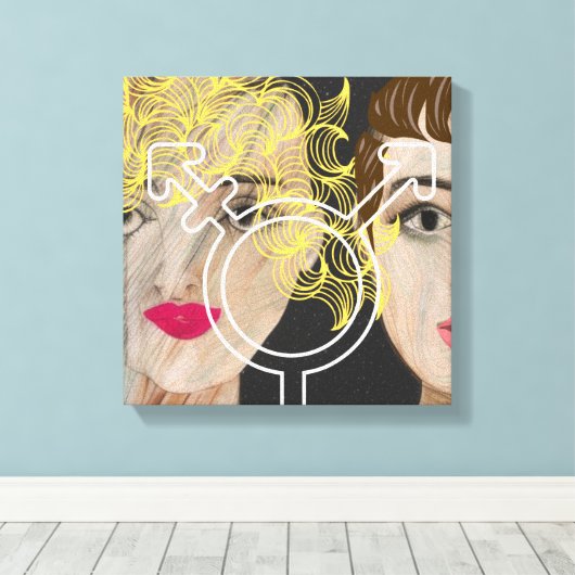 Transgender-Liebe Leinwanddruck (Insitu (Holzboden))