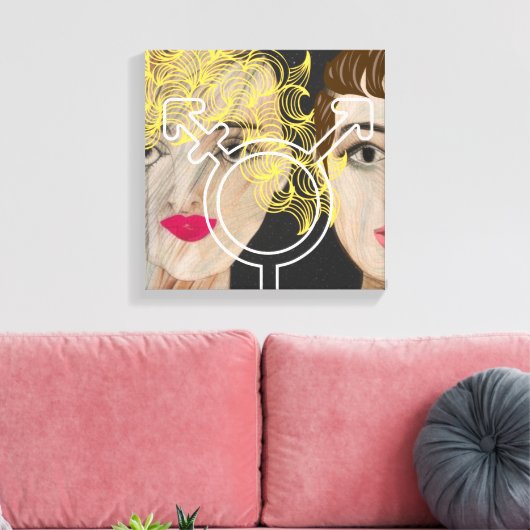 Transgender-Liebe Leinwanddruck (Insitu (Wohnzimmer))