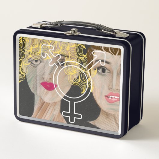 Transgender-Liebe Metall Brotdose (Vorderseite)