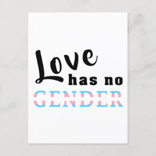 Transgender Love has no gender  Postkarte