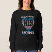 Transgender Mama Trans Pride Flag Transgender Moth Sweatshirt (Vorderseite)