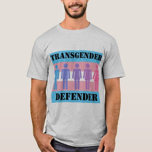 Transgender/nicht-binärer Verteidiger T-Shirt (Vorderseite)