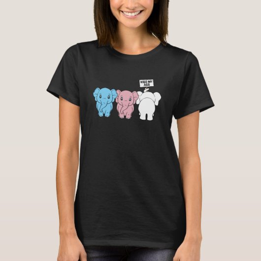 Transgender Nonbinary Elephants Be You Be Proud T-Shirt (Vorderseite)