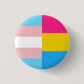 Transgender Pansexual Dual Pride Flag Button (Vorderseite)