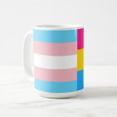 Transgender Pansexual Dual Pride Flag Kaffeetasse (Vorderseite Links)