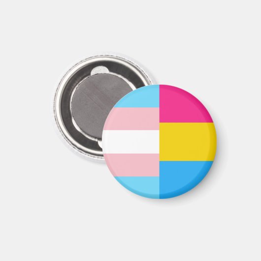 Transgender Pansexual Dual Pride Flag Magnet (Vorderseite/Rückseite)