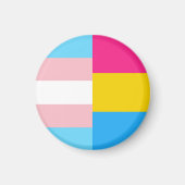 Transgender Pansexual Dual Pride Flag Magnet (Vorne)