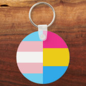 Transgender Pansexual Dual Pride Flag Schlüsselanhänger (Rückseite)