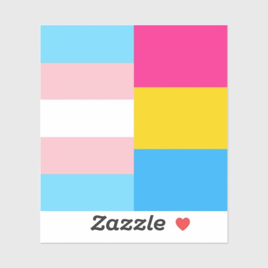 Transgender-Pansexual-Dual-Prix-Flag-Notebook Aufkleber (Blatt)